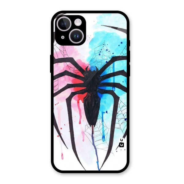 Colorful Web Glass Back Case for iPhone 14 Plus