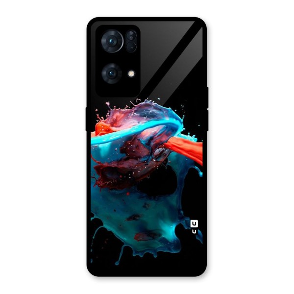 Colour War Glass Back Case for Oppo Reno7 Pro 5G