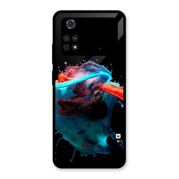 Colour War Glass Back Case for Poco M4 Pro 4G