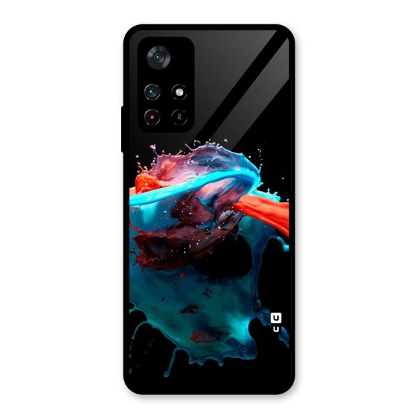 Colour War Glass Back Case for Poco M4 Pro 5G