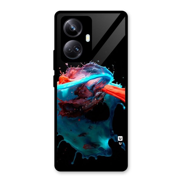 Colour War Glass Back Case for Realme 10 Pro Plus