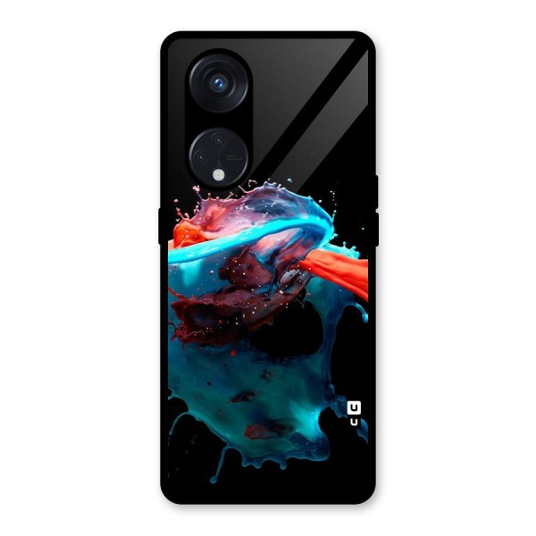 Colour War Glass Back Case for Reno8 T 5G