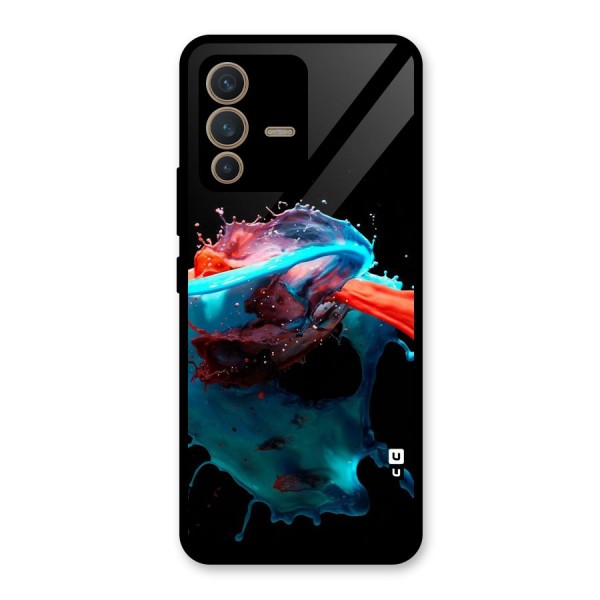 Colour War Glass Back Case for Vivo V23 5G