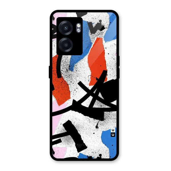 Coloured Abstract Art Glass Back Case for Oppo K10 (5G)