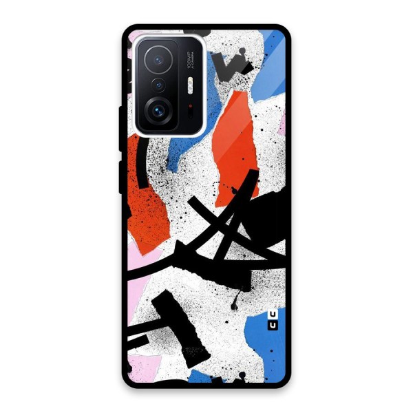 Coloured Abstract Art Glass Back Case for Xiaomi 11T Pro