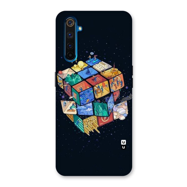 Coloured Rubic Back Case for Realme 6 Pro