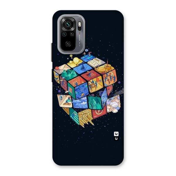 Coloured Rubic Back Case for Redmi Note 10