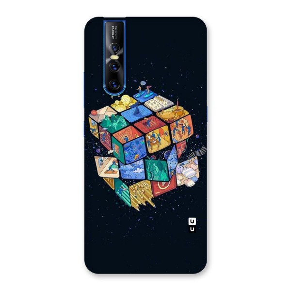 Coloured Rubic Back Case for Vivo V15 Pro