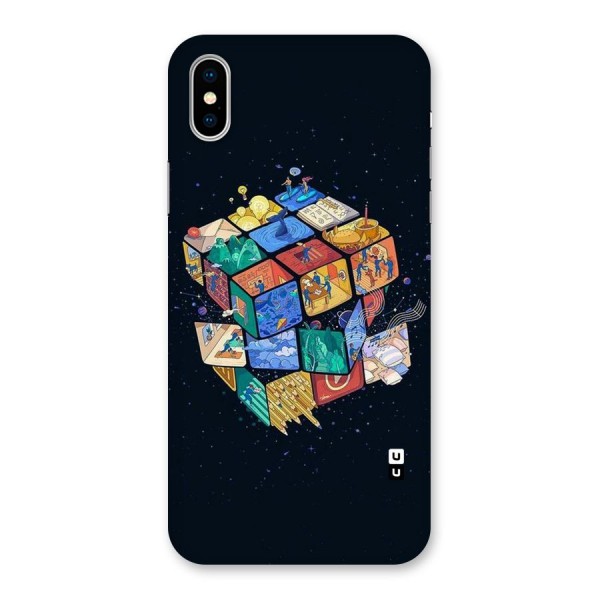 Coloured Rubic Back Case for iPhone X