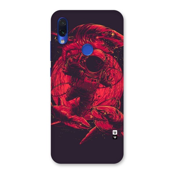 Coloured Spaceman Back Case for Redmi Note 7