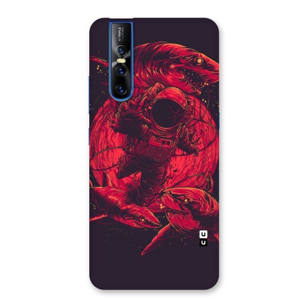 Coloured Spaceman Back Case for Vivo V15 Pro