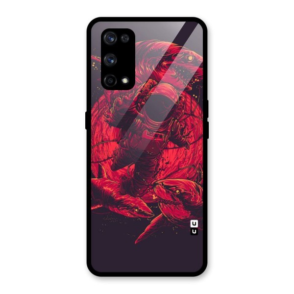 Coloured Spaceman Glass Back Case for Realme X7 Pro