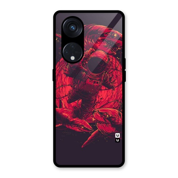 Coloured Spaceman Glass Back Case for Reno8 T 5G