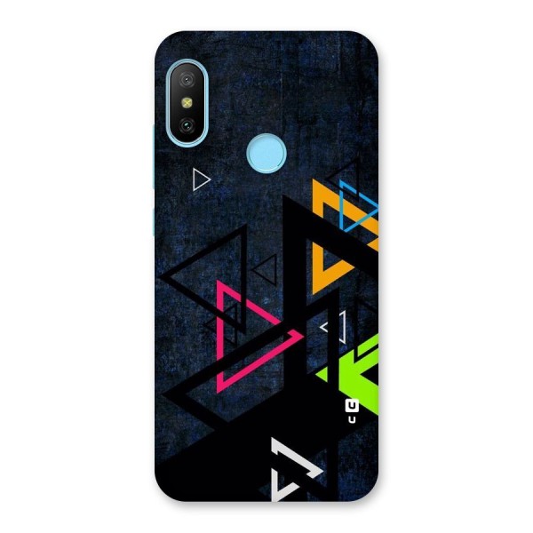 Coloured Triangles Back Case for Redmi 6 Pro