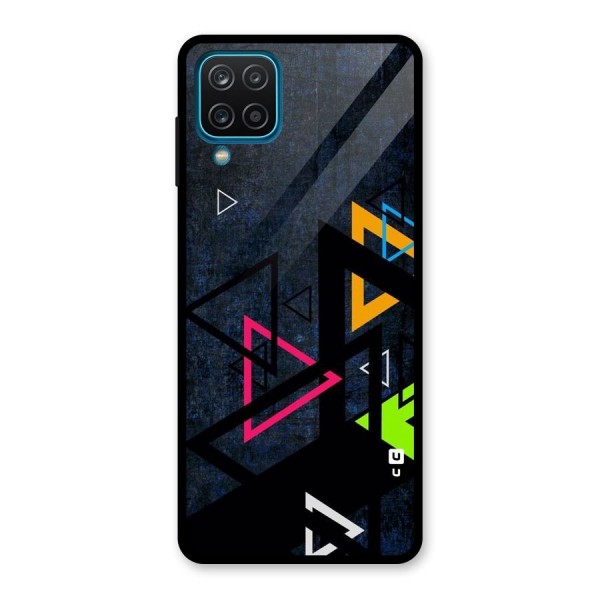 Coloured Triangles Glass Back Case for Galaxy A12