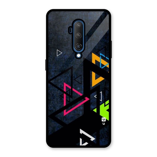 Coloured Triangles Glass Back Case for OnePlus 7T Pro