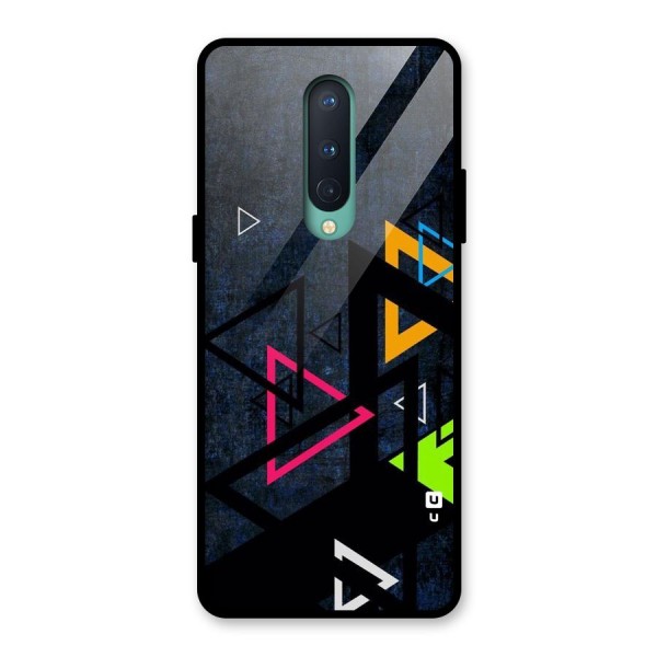 Coloured Triangles Glass Back Case for OnePlus 8