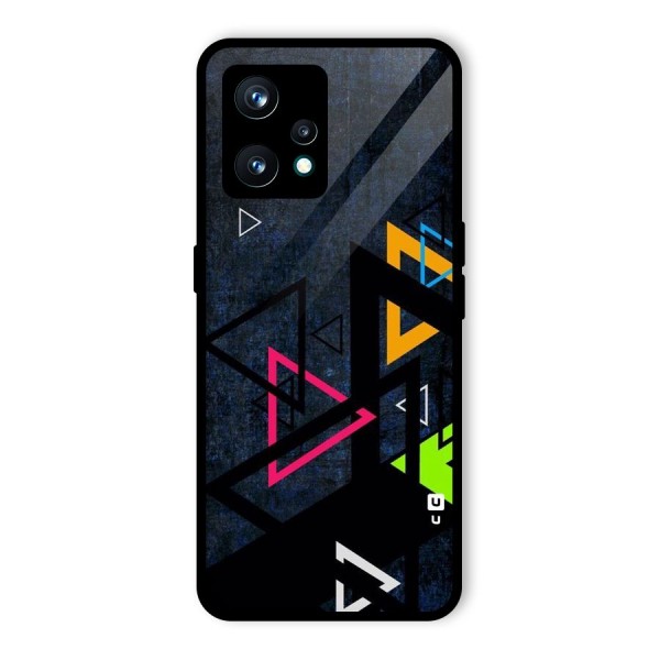 Coloured Triangles Glass Back Case for Realme 9