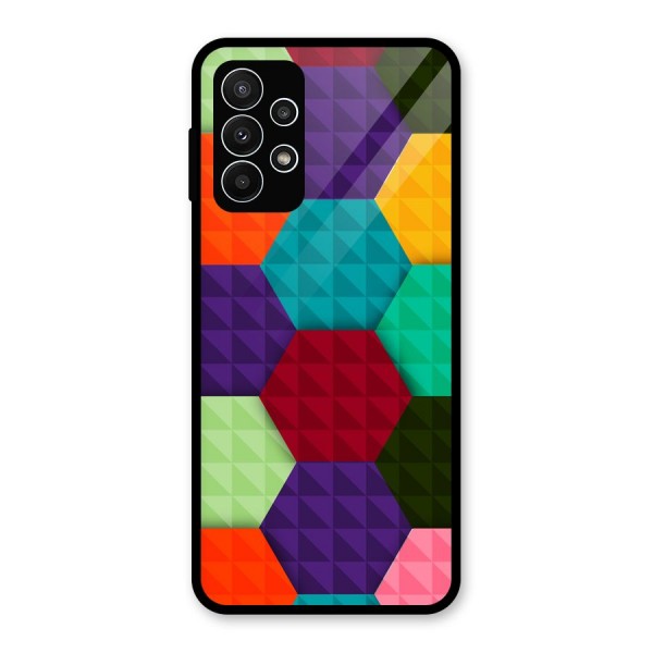 Colourful Abstract Glass Back Case for Galaxy A23