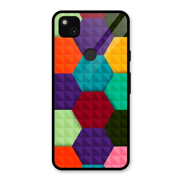 Colourful Abstract Glass Back Case for Google Pixel 4a