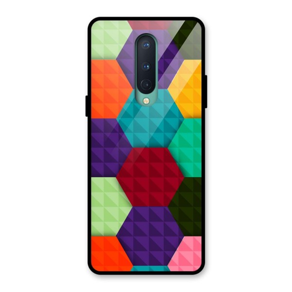 Colourful Abstract Glass Back Case for OnePlus 8