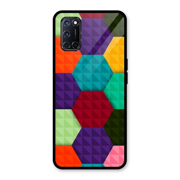 Colourful Abstract Glass Back Case for Oppo A52