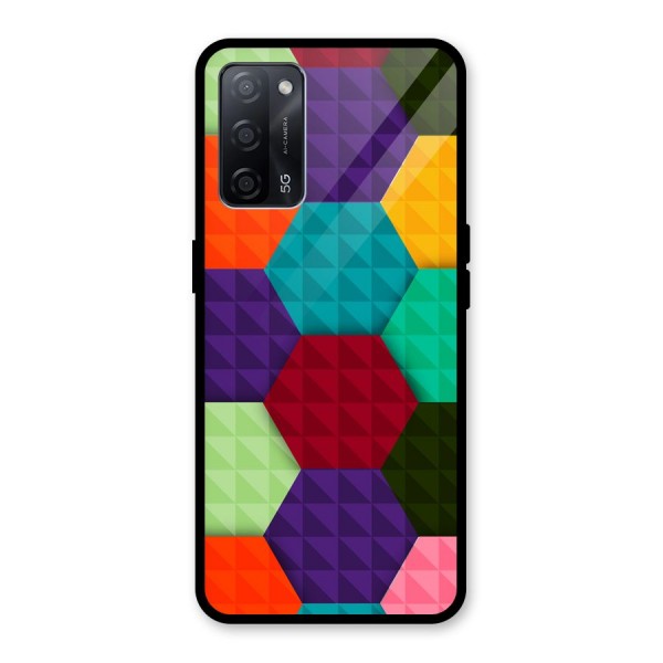 Colourful Abstract Glass Back Case for Oppo A53s 5G