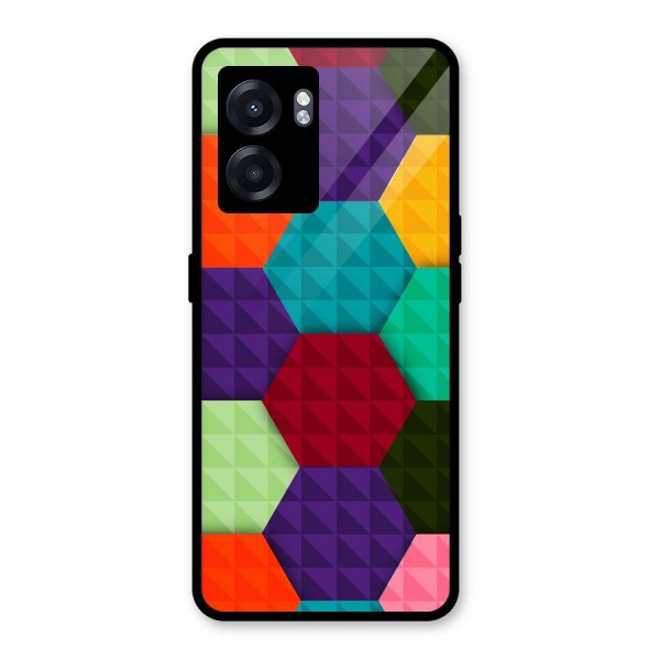 Colourful Abstract Glass Back Case for Oppo K10 (5G)