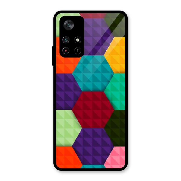 Colourful Abstract Glass Back Case for Poco M4 Pro 5G