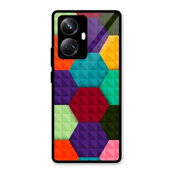 Colourful Abstract Glass Back Case for Realme 10 Pro Plus