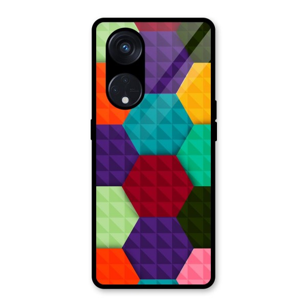 Colourful Abstract Glass Back Case for Reno8 T 5G