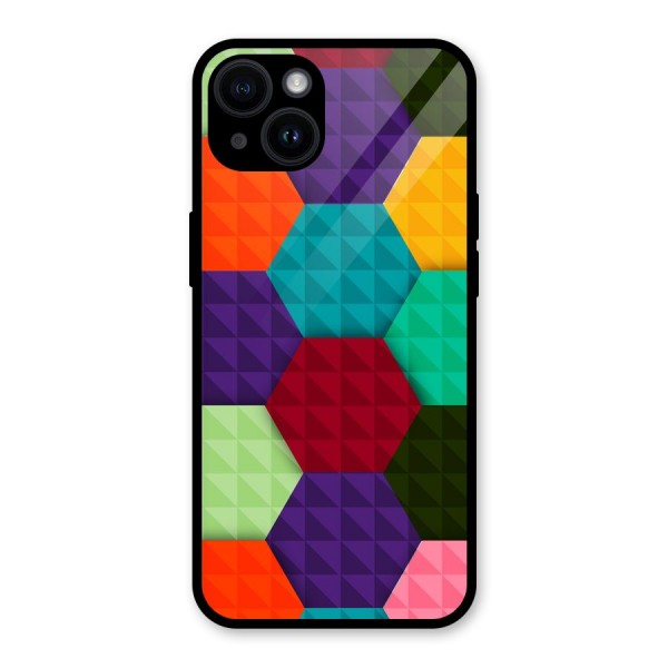 Colourful Abstract Glass Back Case for iPhone 14