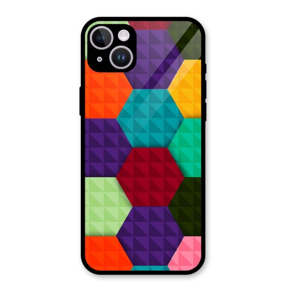 Colourful Abstract Glass Back Case for iPhone 14 Plus