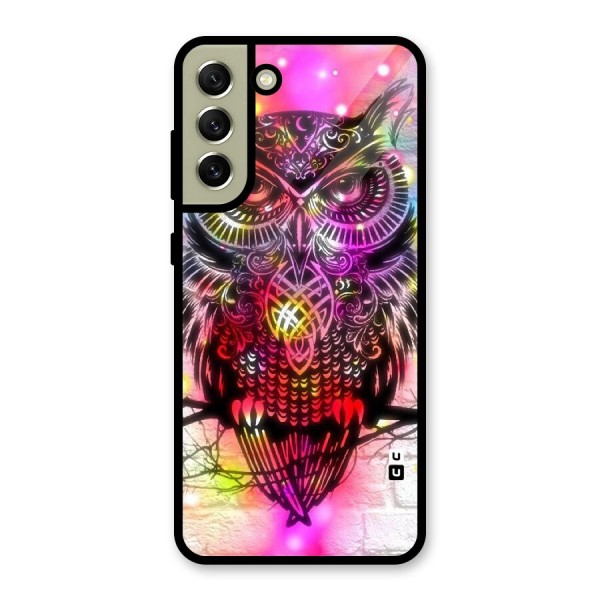 Colourful Owl Glass Back Case for Galaxy S21 FE 5G