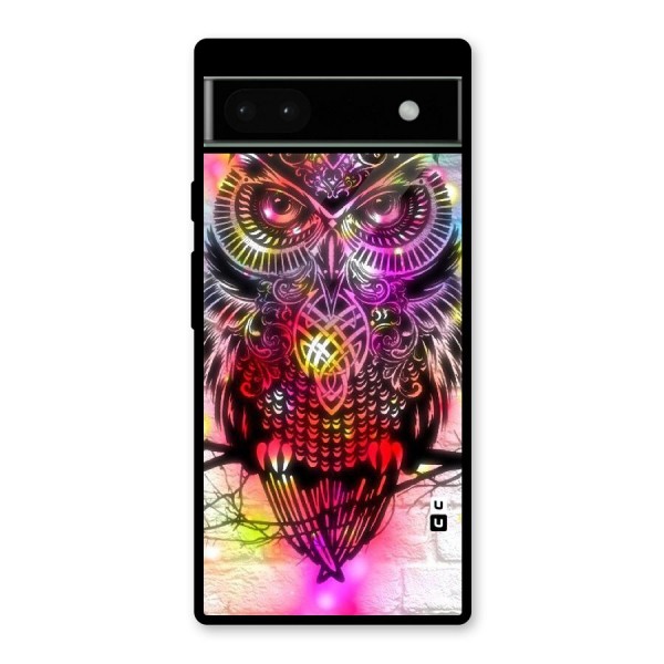 Colourful Owl Glass Back Case for Google Pixel 6a