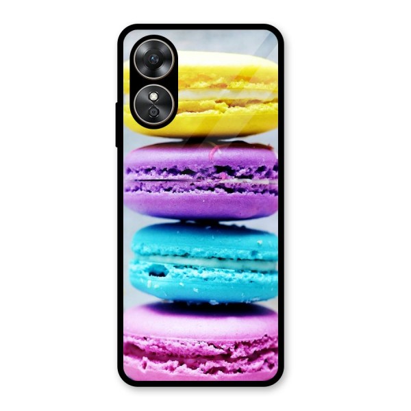 Colourful Whoopie Pies Glass Back Case for Oppo A17