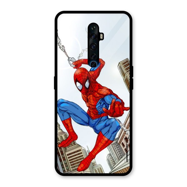 Comic Spider Man Glass Back Case for Oppo Reno2 Z