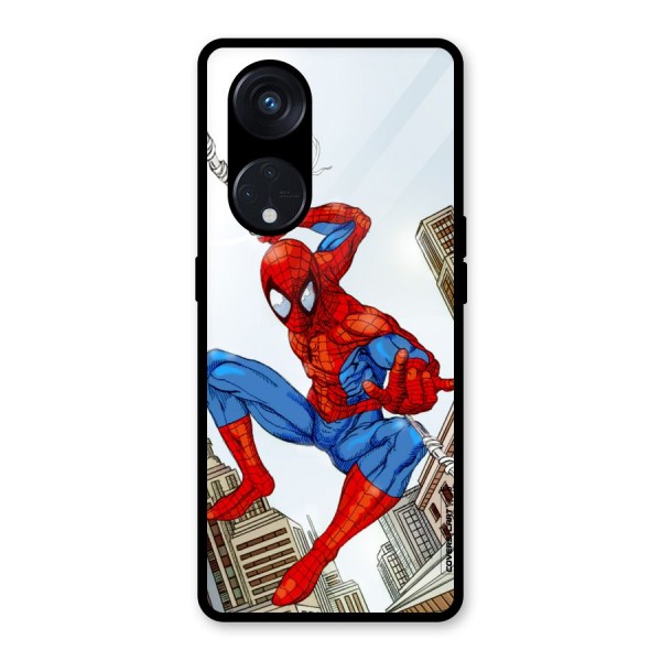 Comic Spider Man Glass Back Case for Reno8 T 5G