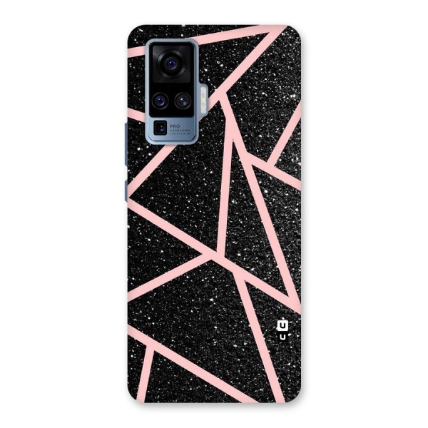 Concrete Black Pink Stripes Back Case for Vivo X50 Pro