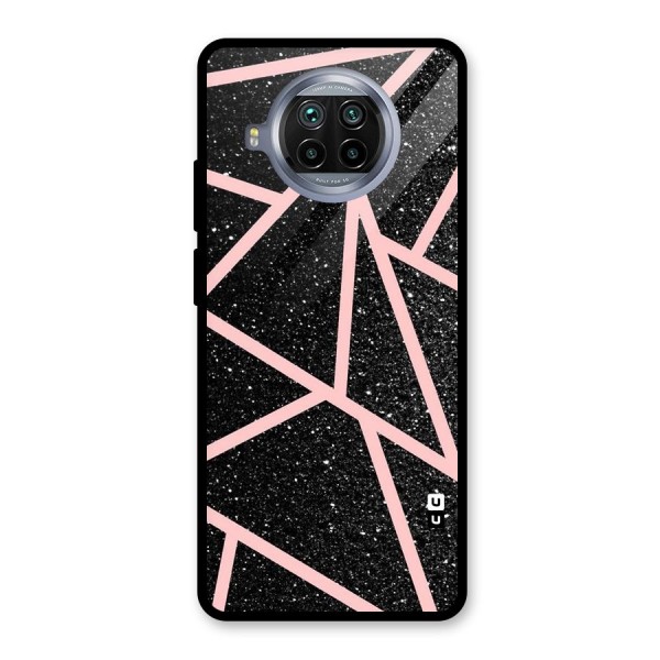 Concrete Black Pink Stripes Glass Back Case for Mi 10i