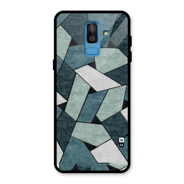 Concrete Green Abstract Glass Back Case for Galaxy J8