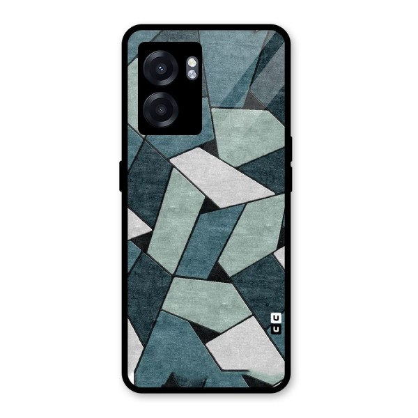 Concrete Green Abstract Glass Back Case for Oppo K10 (5G)