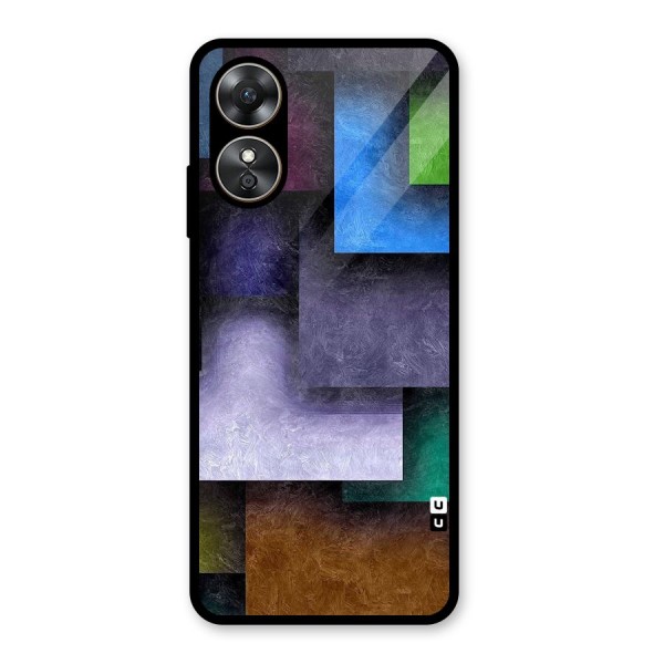 Concrete Squares Glass Back Case for Oppo A17