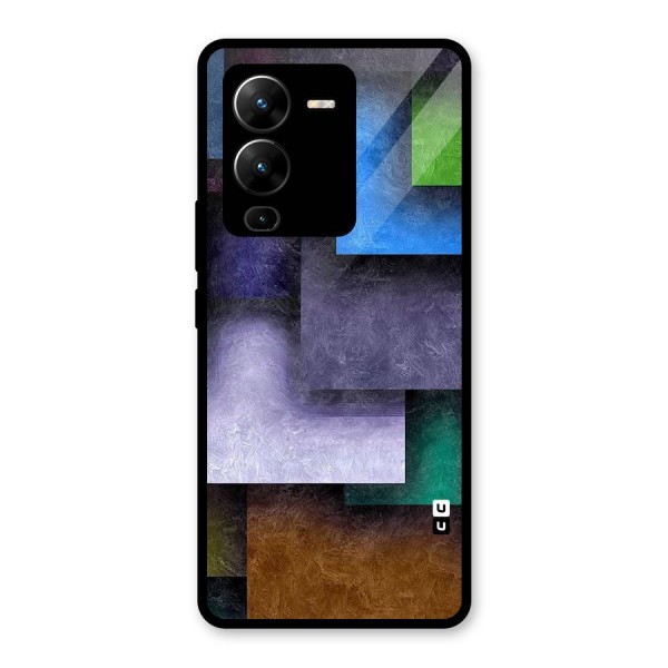 Concrete Squares Glass Back Case for Vivo V25 Pro