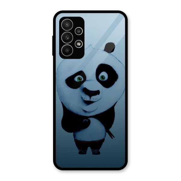 Confused Cute Panda Glass Back Case for Galaxy A23