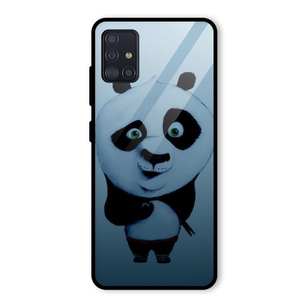 Confused Cute Panda Glass Back Case for Galaxy A51