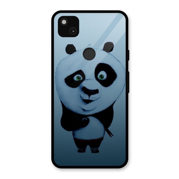 Confused Cute Panda Glass Back Case for Google Pixel 4a