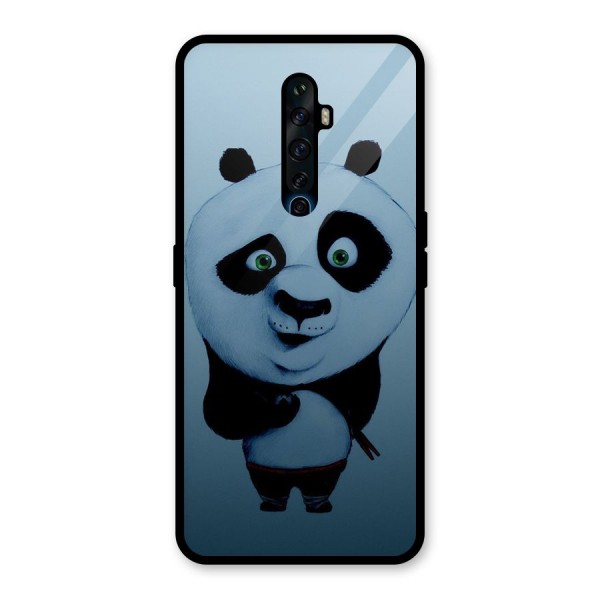 Confused Cute Panda Glass Back Case for Oppo Reno2 Z