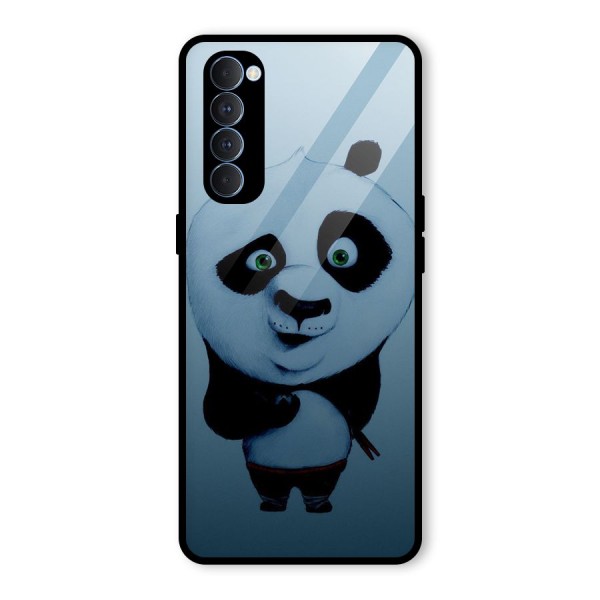 Confused Cute Panda Glass Back Case for Oppo Reno4 Pro