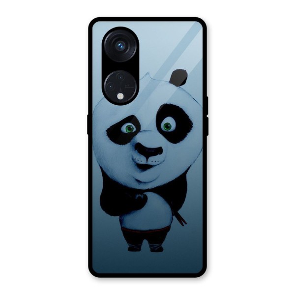 Confused Cute Panda Glass Back Case for Reno8 T 5G